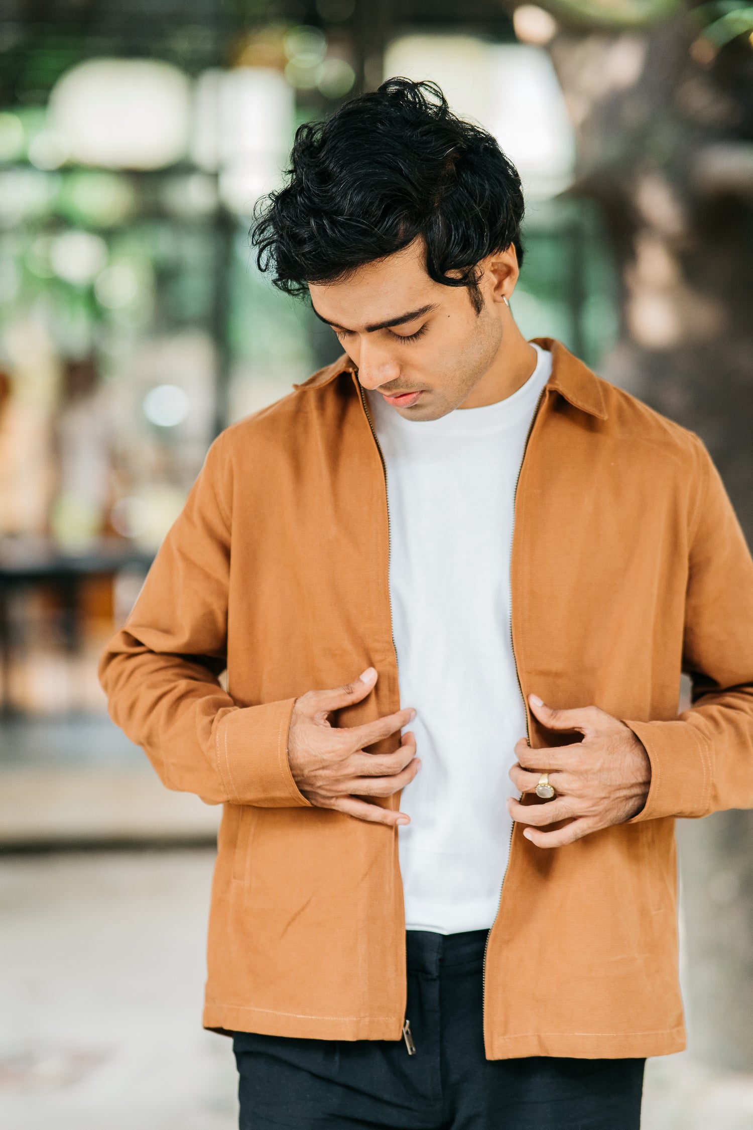 ক্যানভাস জ্যাকেট- ট্যান