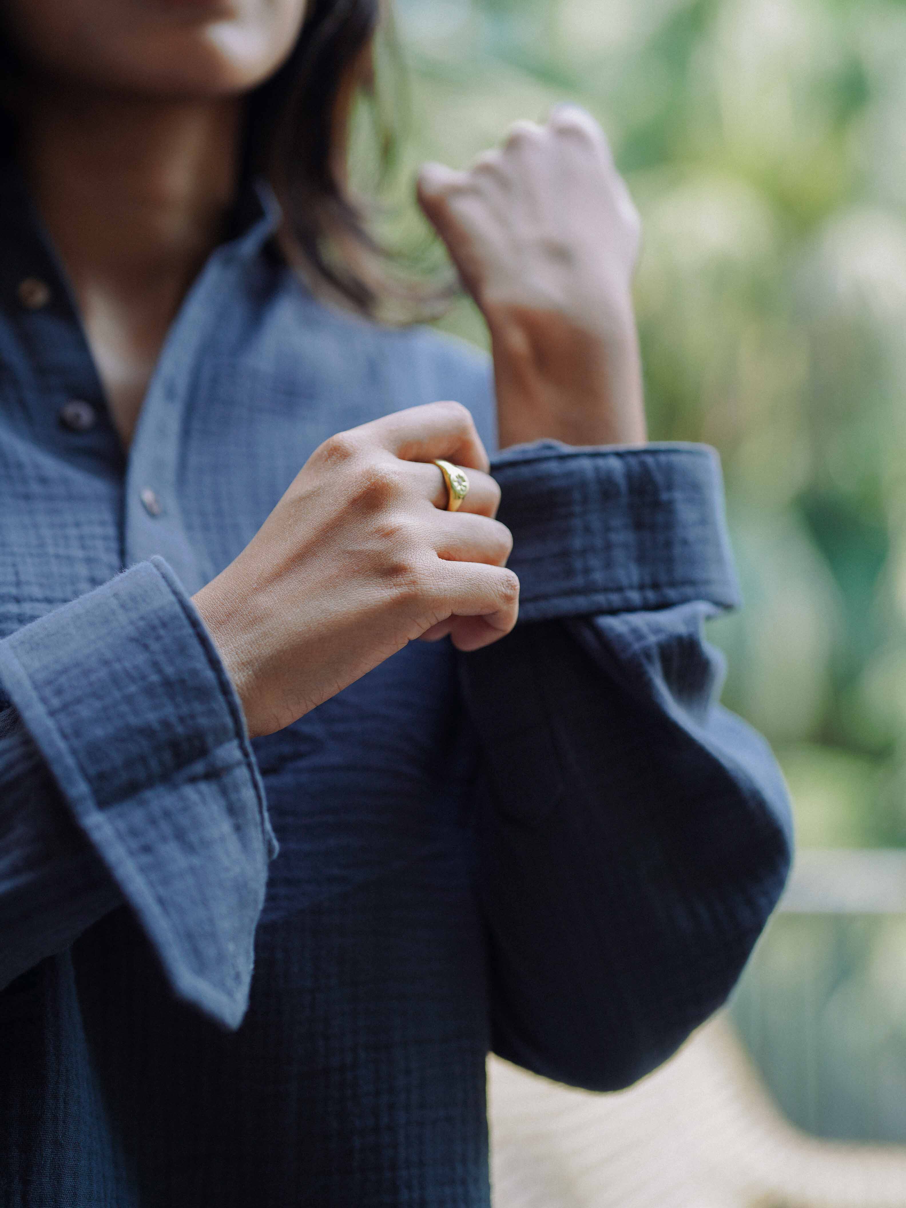 Waffle Henley - Unisex - Charcoal