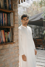 Shahrooz - White Chikankari Panjabi