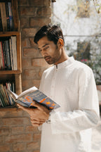 Shahrooz - White Chikankari Panjabi