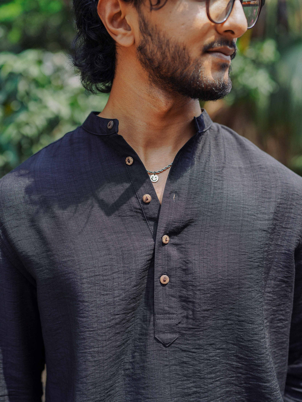 Black - Henley for Men