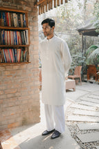 Shahrooz - White Chikankari Panjabi