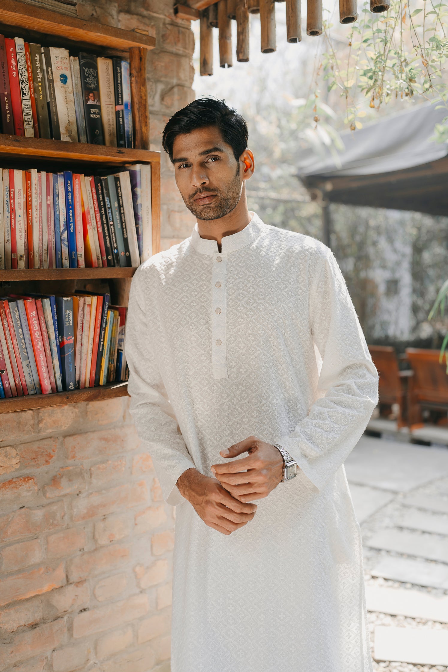 Shahrooz - White Chikankari Panjabi