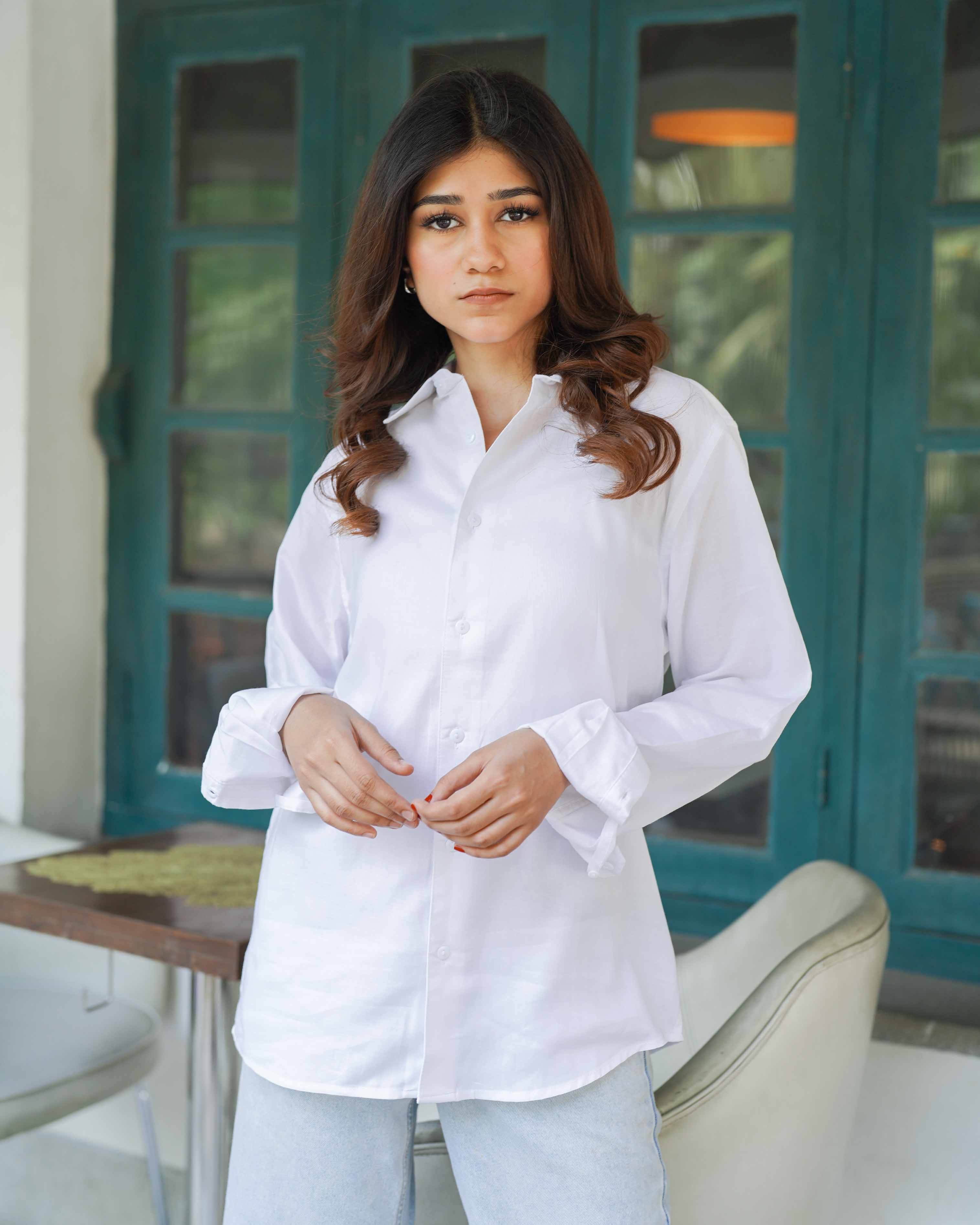 White - Long Sleeve Shirt - Unisex