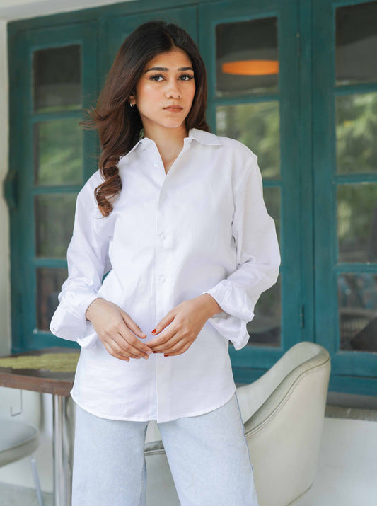 White - Long Sleeve Shirt - Unisex