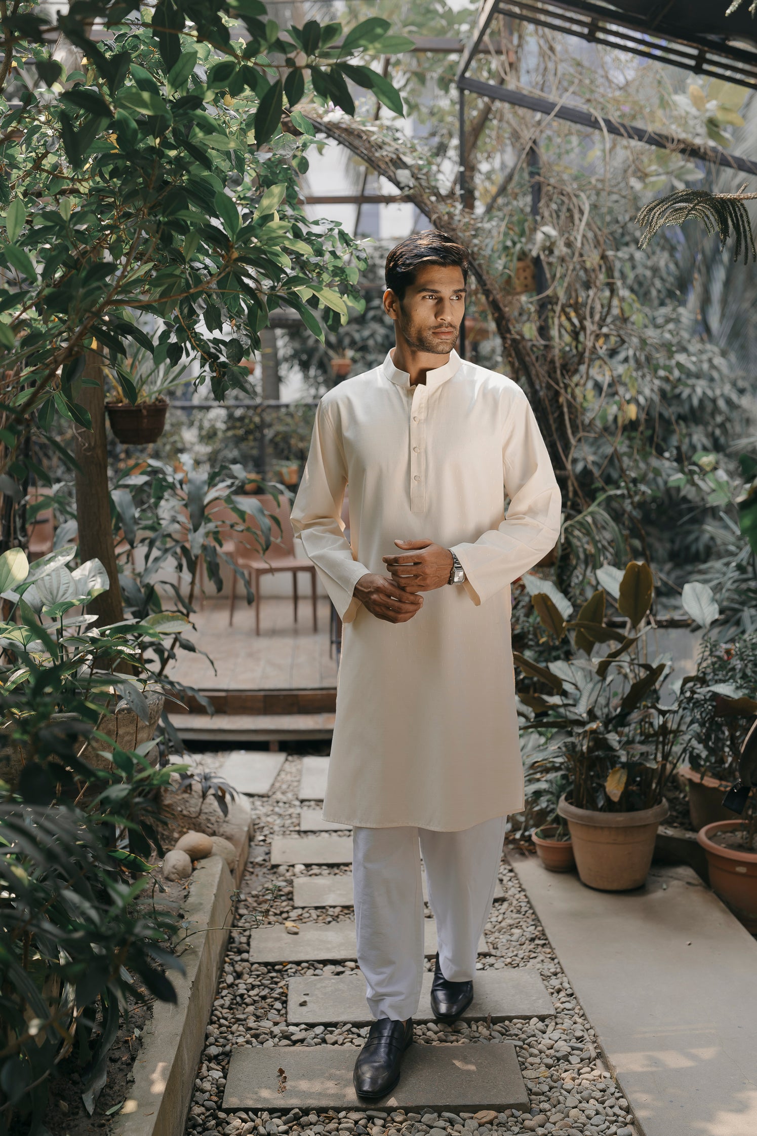 এজরান - ডার্ক অলিভ পাঞ্জাবি 