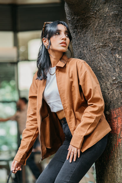 Canvas Jacket- Unisex- Tan