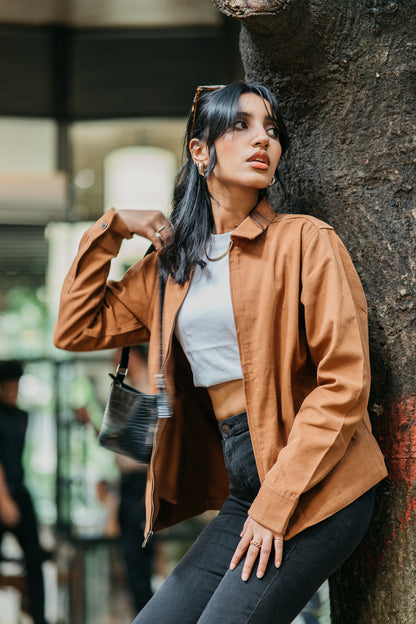 Canvas Jacket- Unisex- Tan