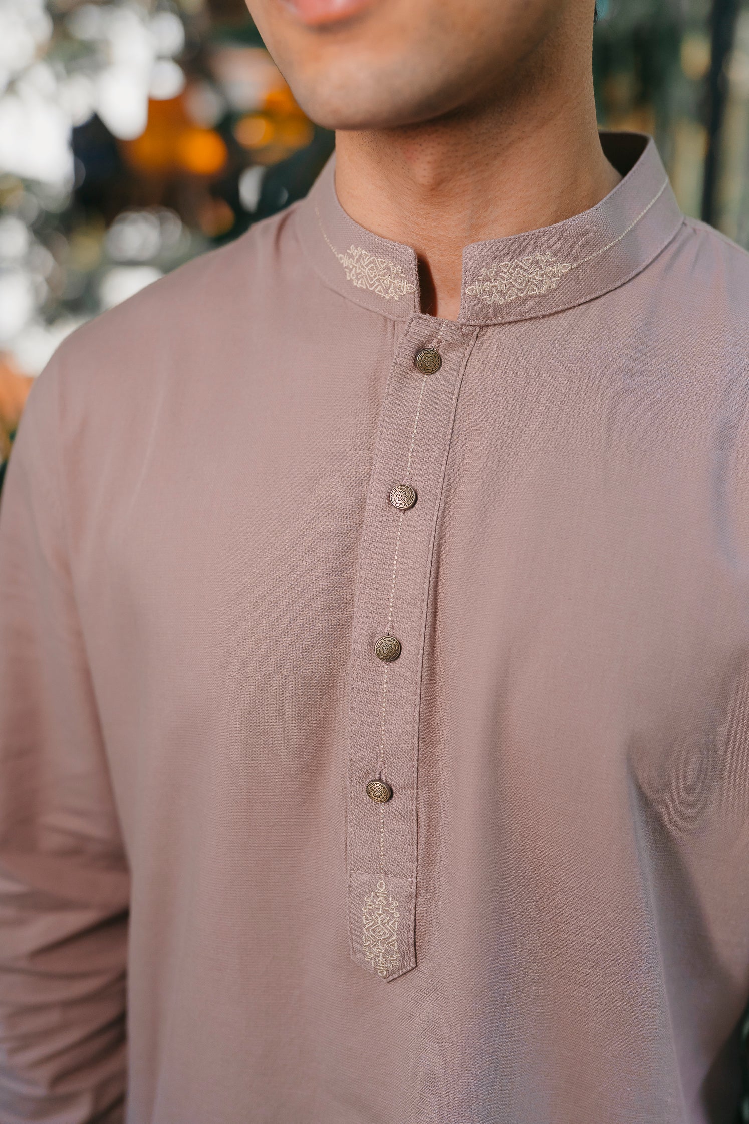 Ayaan - Muted Pink Embroidered Panjabi