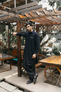 PRE ORDER- Daniyal - Black Embroidered Kabli
