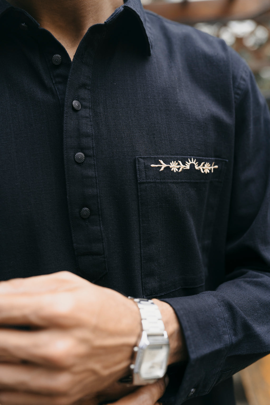 PRE ORDER- Daniyal - Black Embroidered Kabli