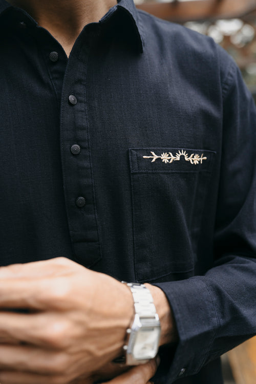 PRE ORDER- Daniyal - Black Embroidered Kabli