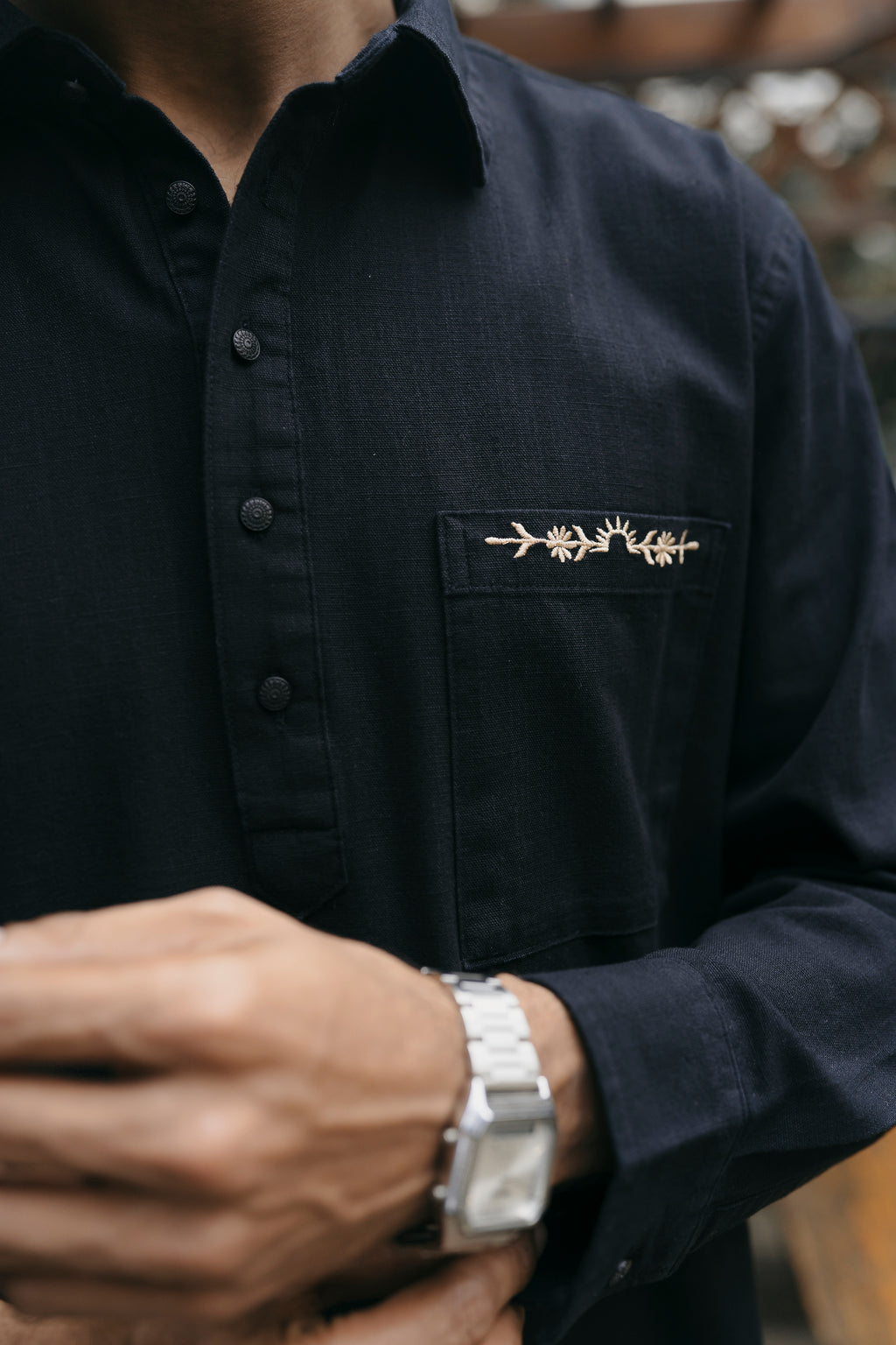 PRE ORDER- Daniyal - Black Embroidered Kabli