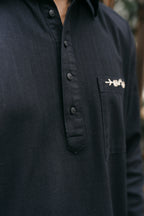 Daniyal - Black Embroidered Kabli
