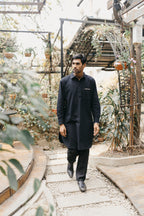 Daniyal - Black Embroidered Kabli