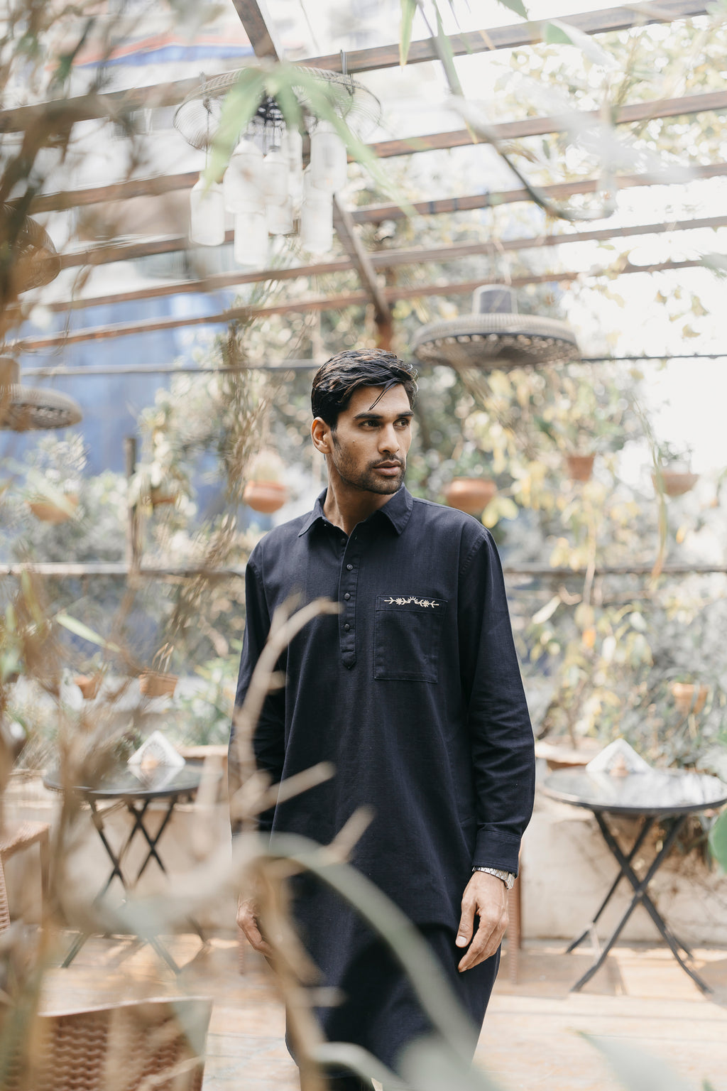 PRE ORDER- Daniyal - Black Embroidered Kabli