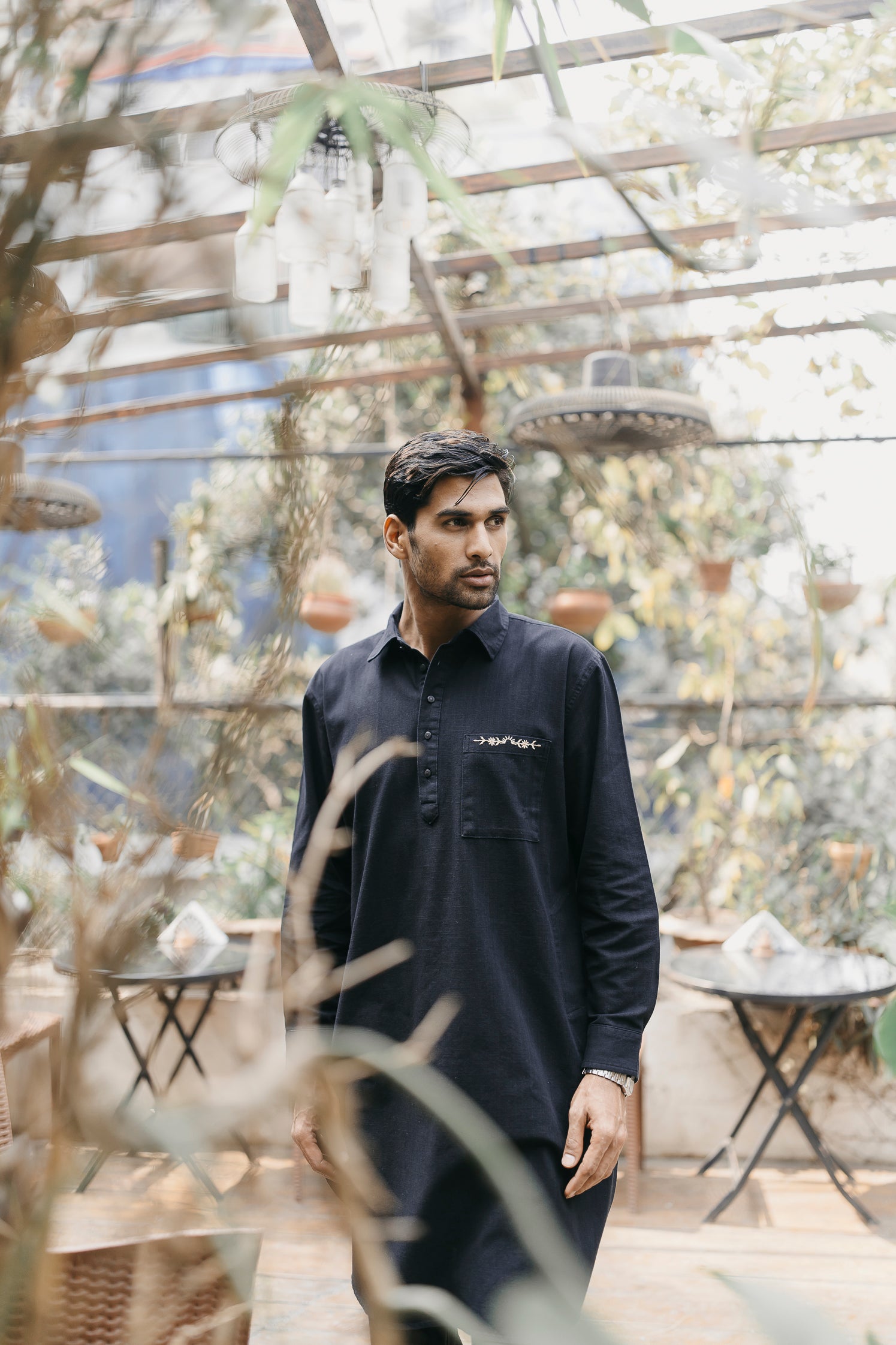 PRE ORDER- Daniyal - Black Embroidered Kabli