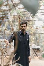 Daniyal - Black Embroidered Kabli