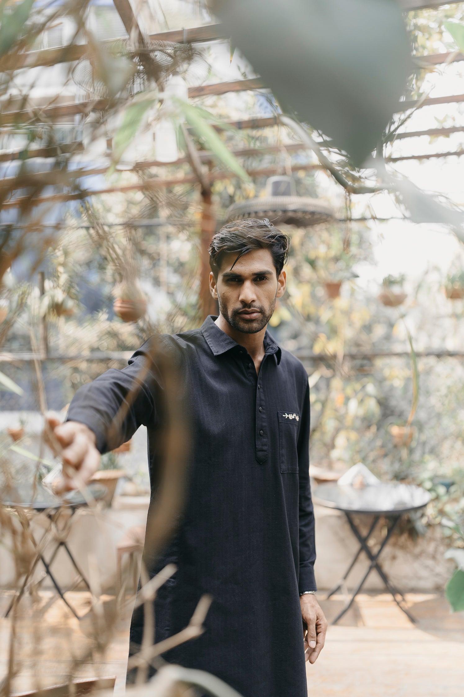 PRE ORDER- Daniyal - Black Embroidered Kabli