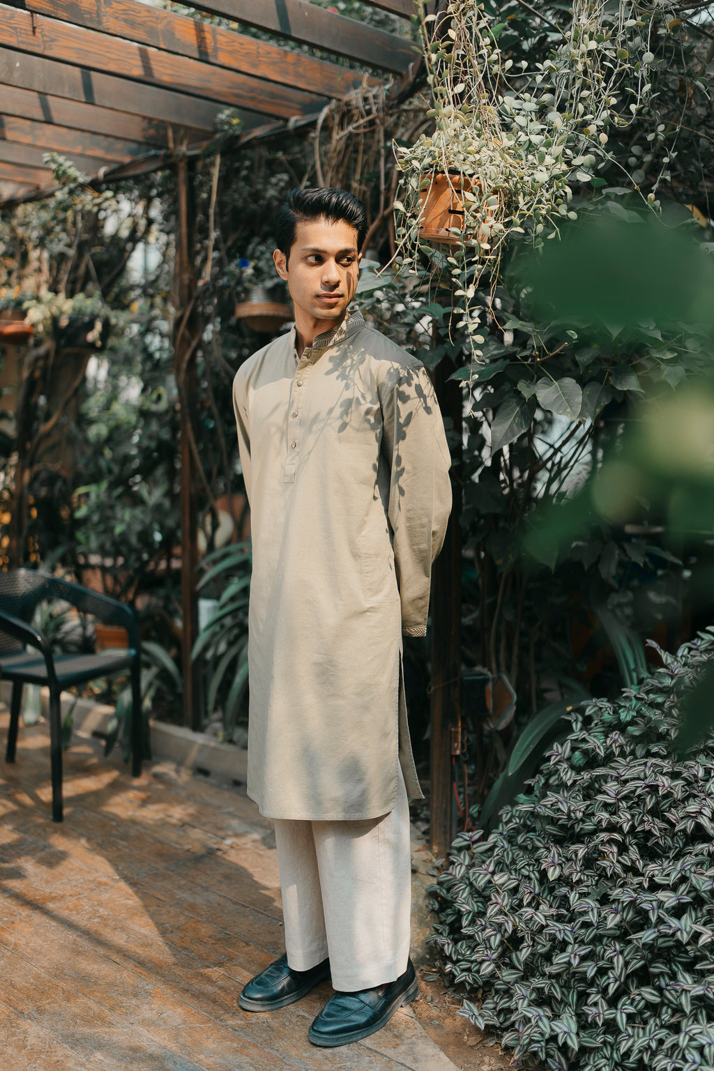 Arhaan - Light Green Embroidered Panjabi