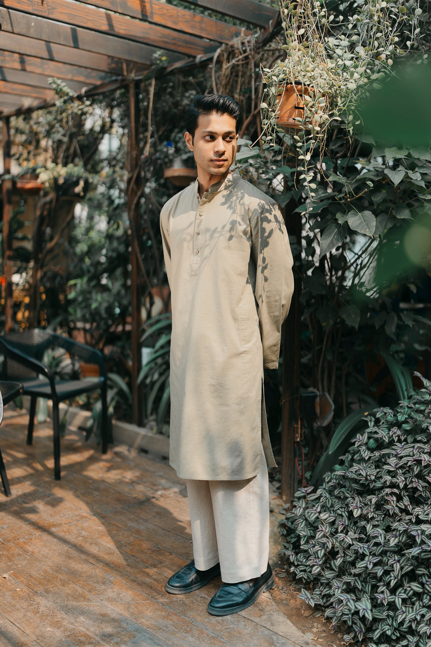 Arhaan - Light Green Embroidered Panjabi