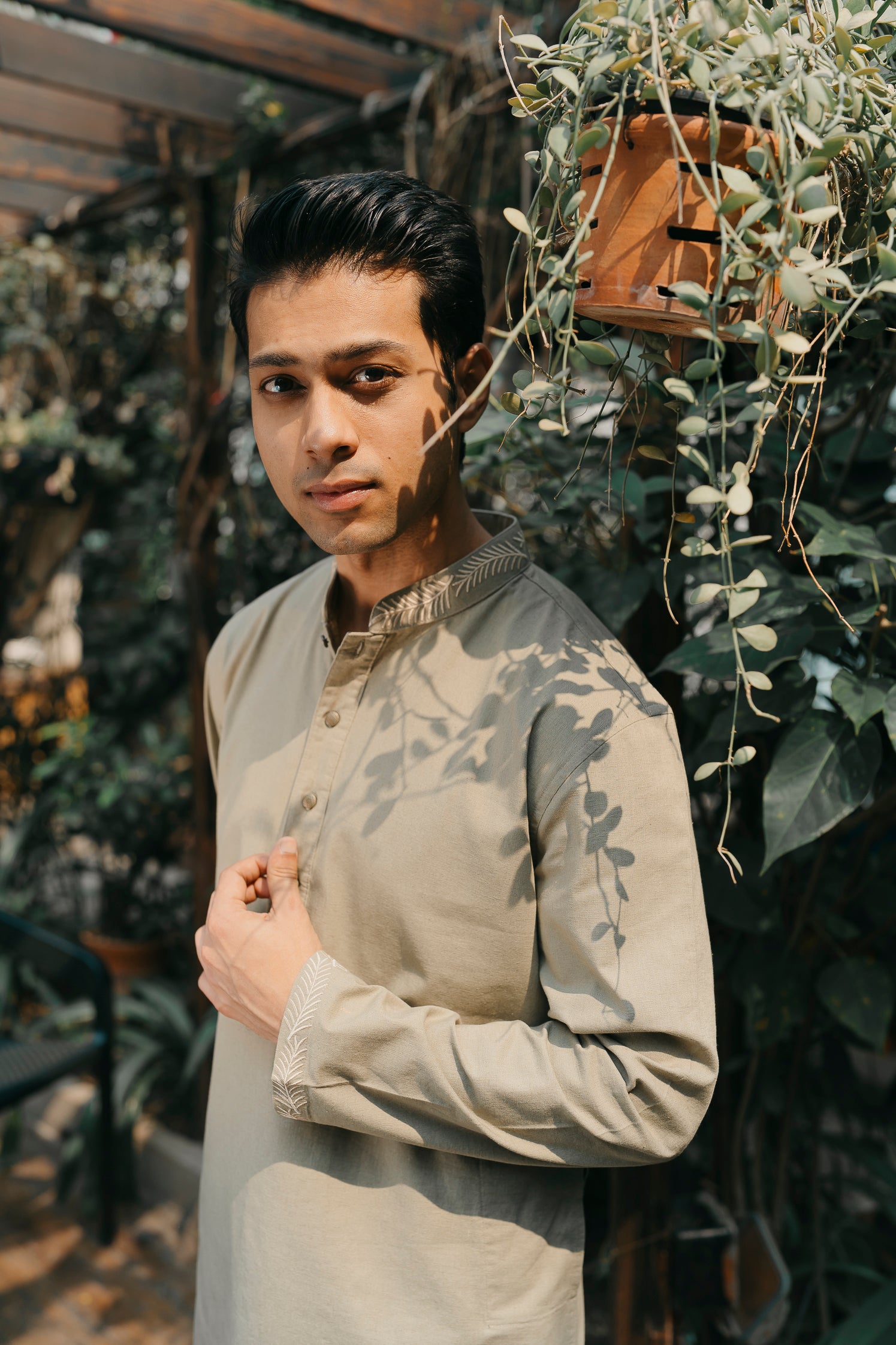 Arhaan - Light Green Embroidered Panjabi