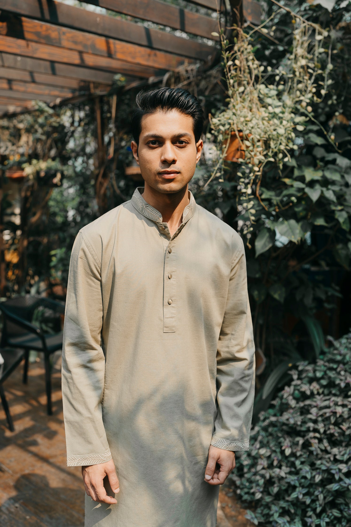 Arhaan - Light Green Embroidered Panjabi