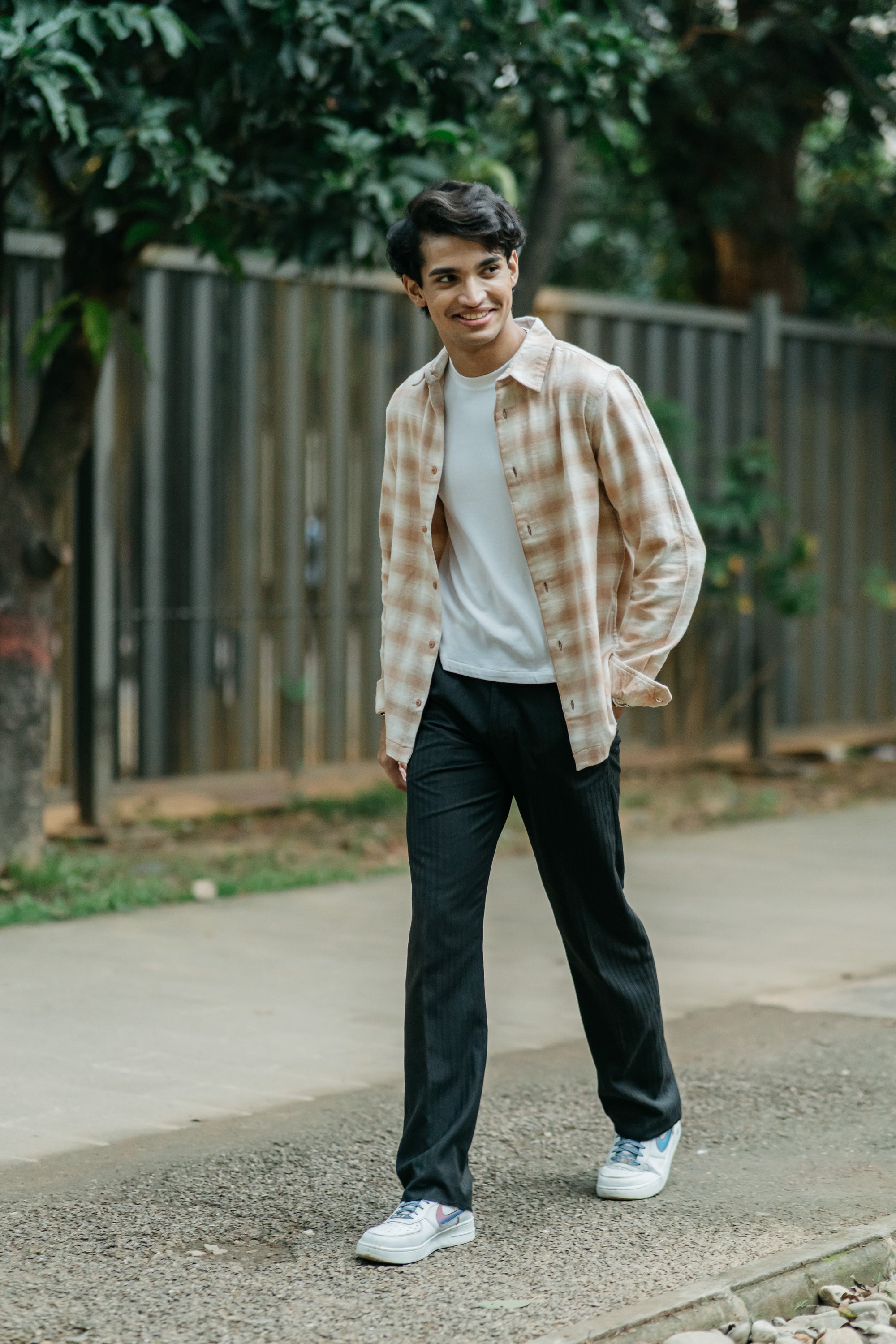 Flannel Shirt for Men - Beige & Off White