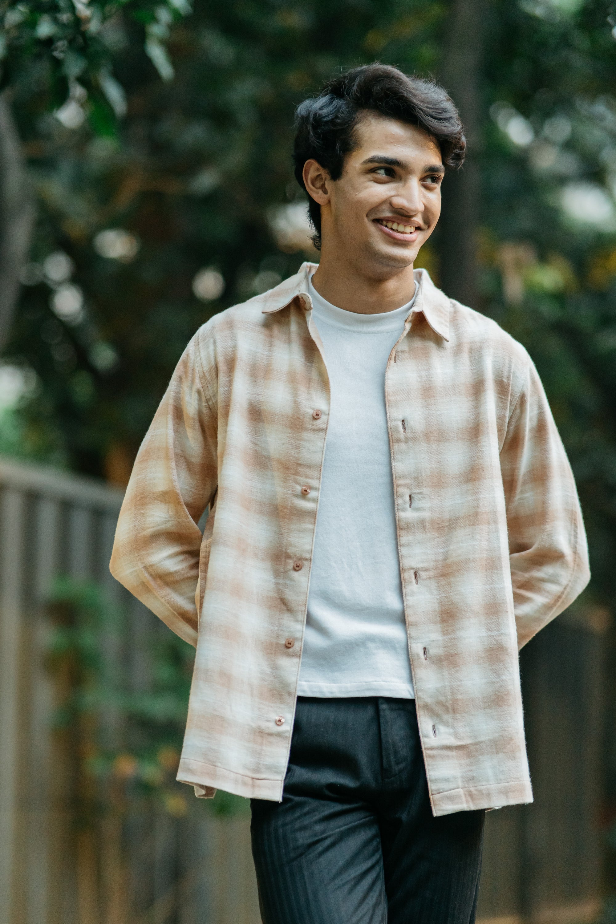 Flannel Shirt for Men - Beige & Off White