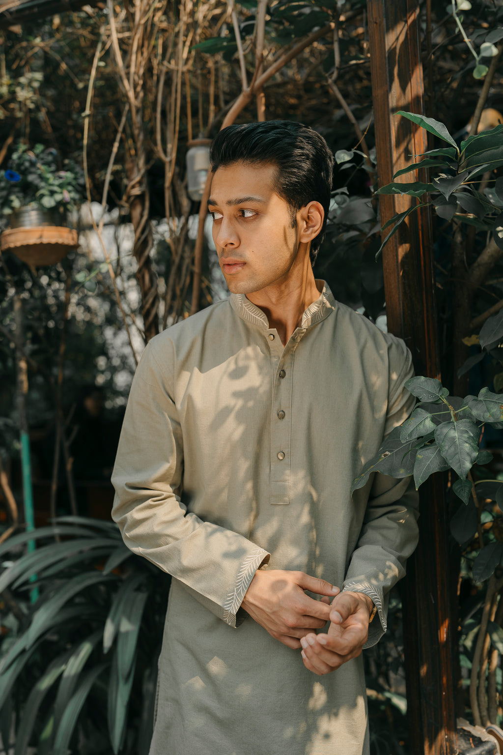 Arhaan - Light Green Embroidered Panjabi