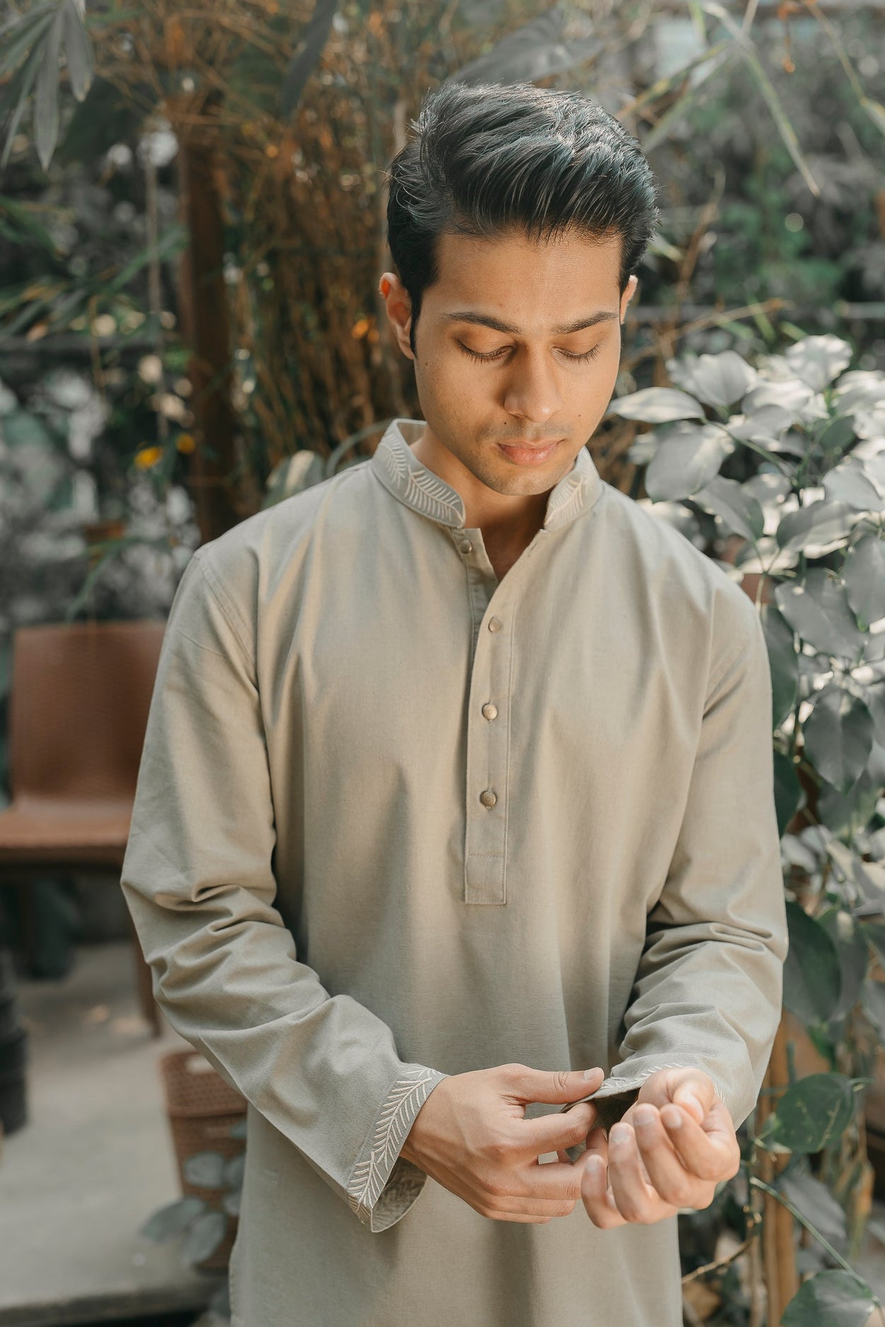 Arhaan - Light Green Embroidered Panjabi