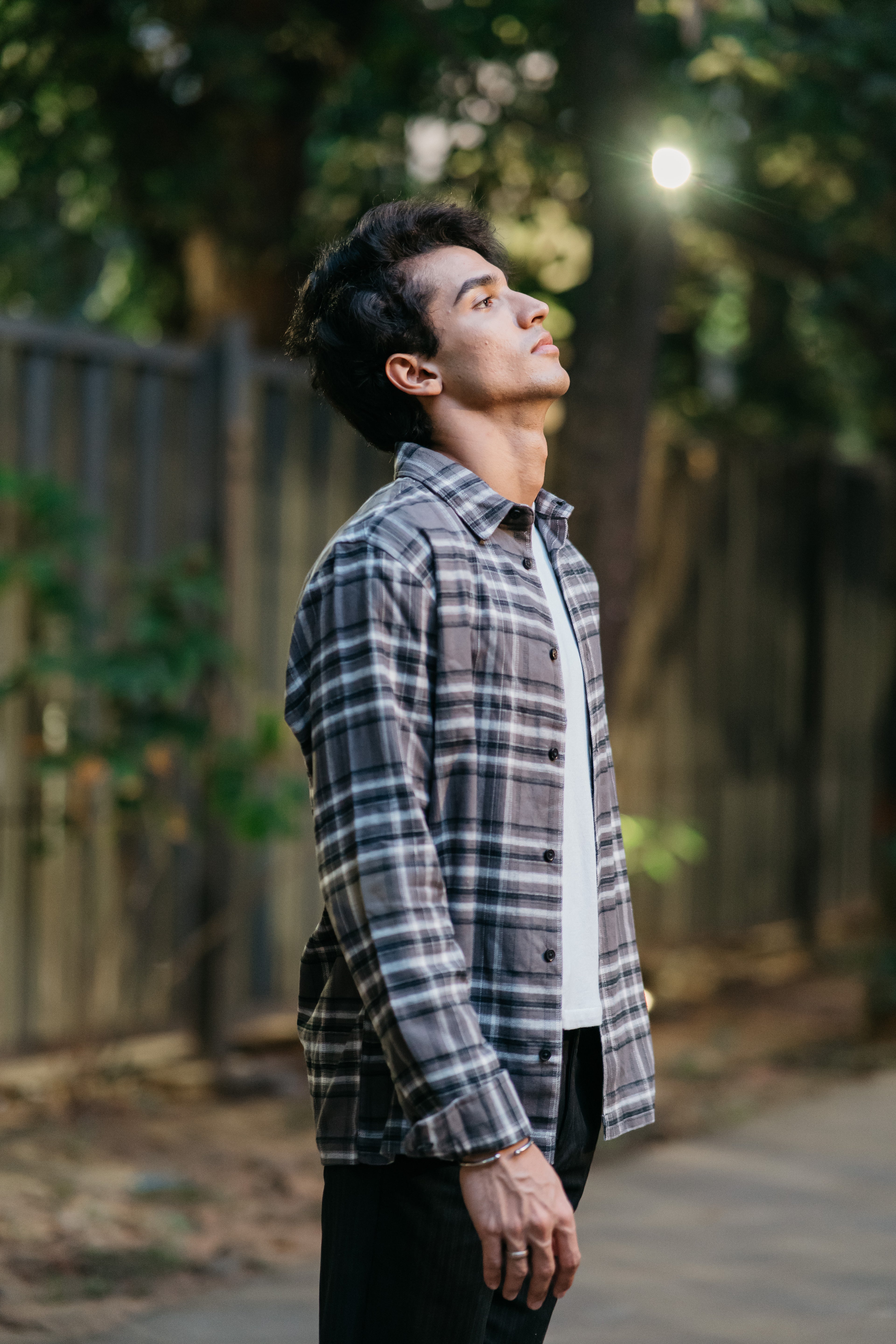 Flannel Shirt for Men - Dark Ash & Black White