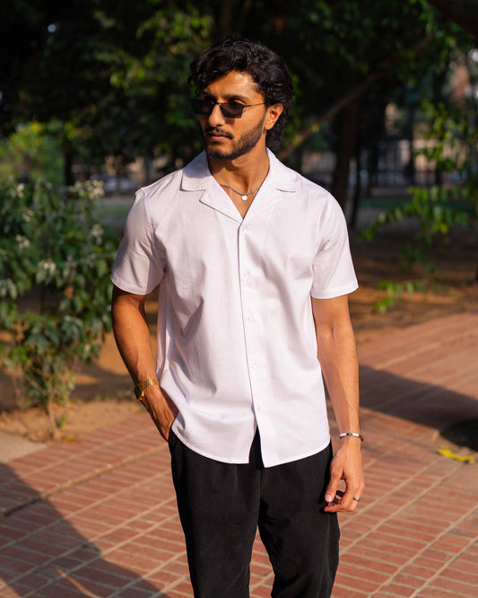 Cubana - White - Cuban Shirt For Men