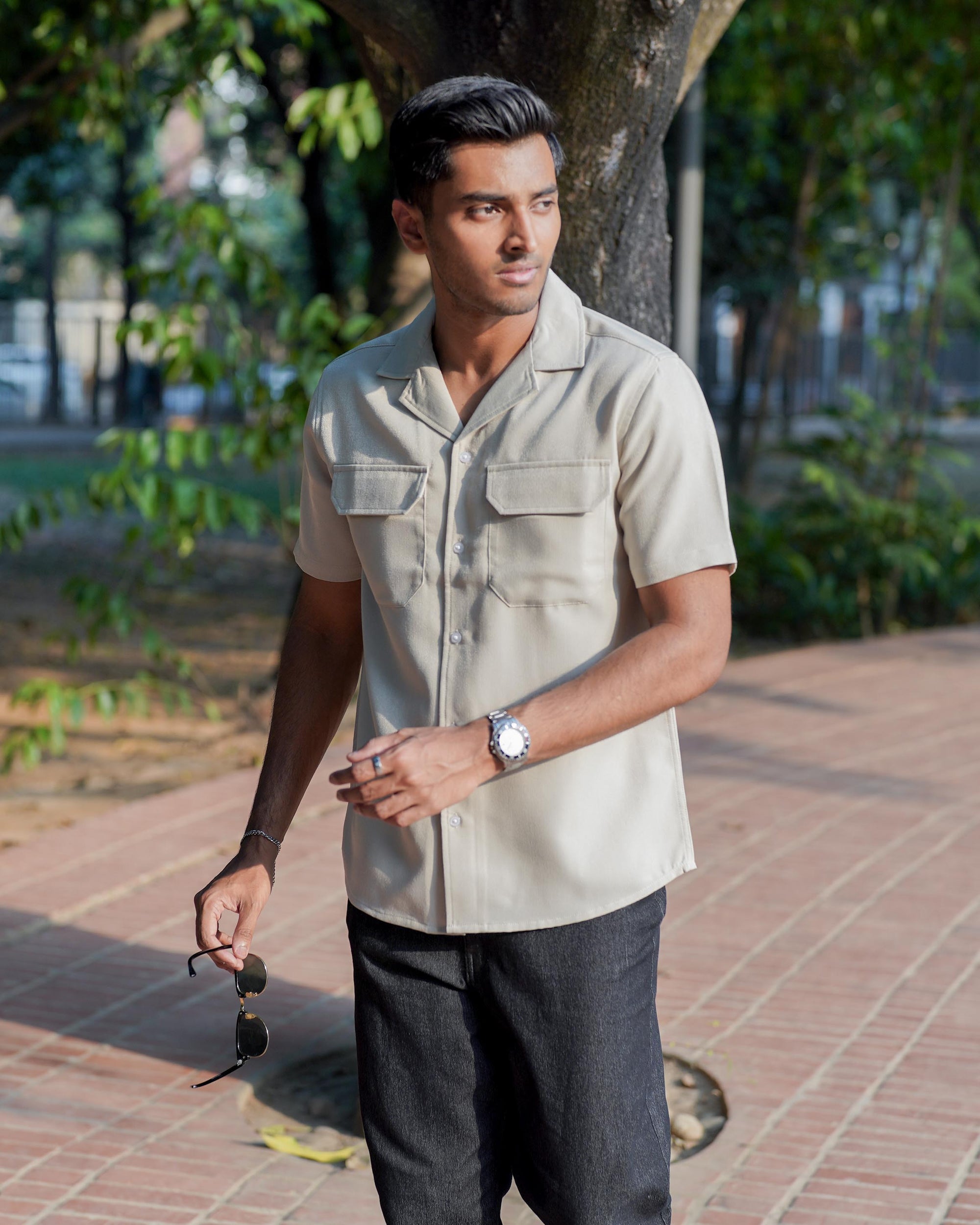 Curtis Cuba - Sepia - Cuban Shirt For Men