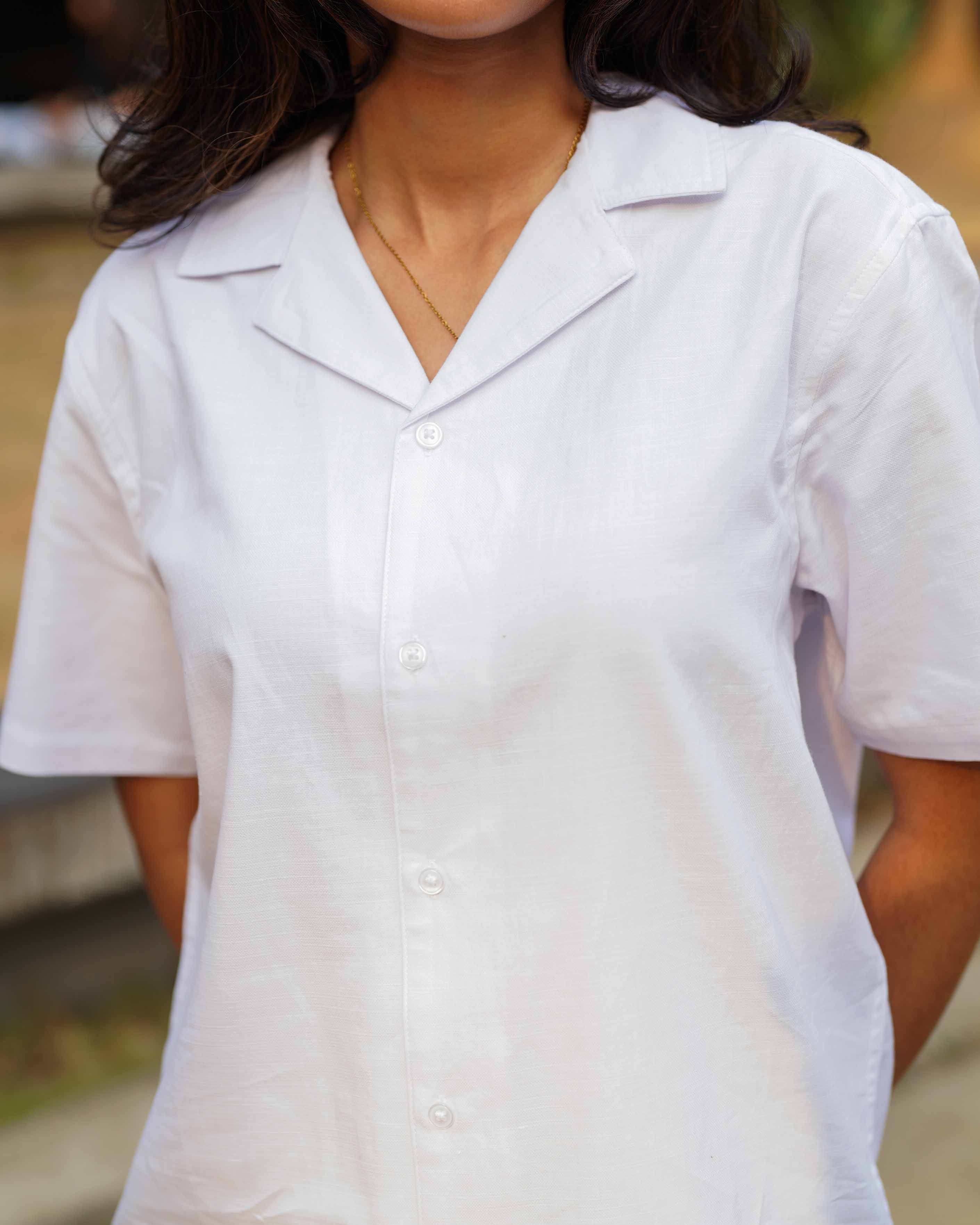 Cubana - White - Cuban Shirt - Unisex