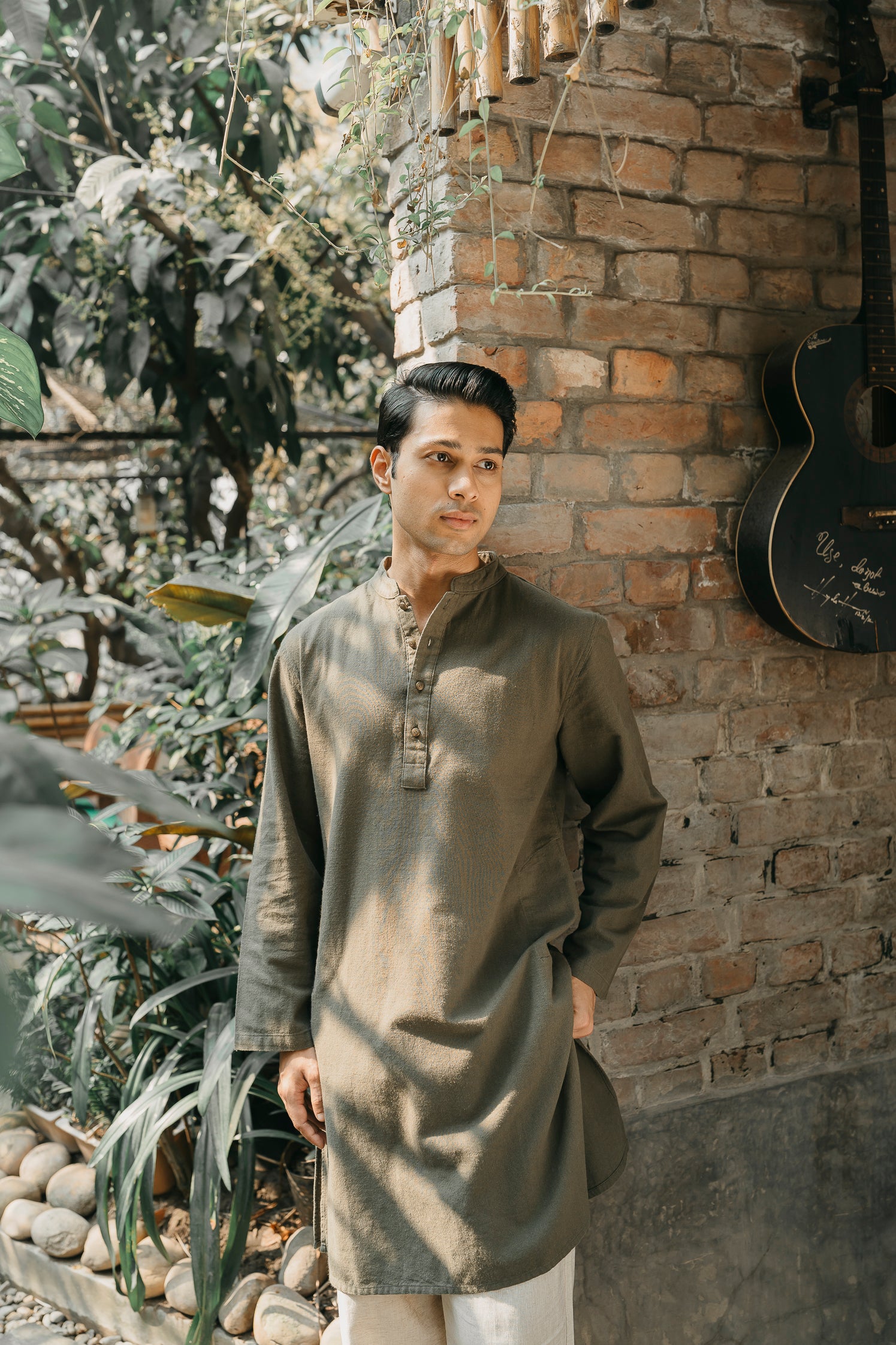 Ezran - Dark Olive Panjabi