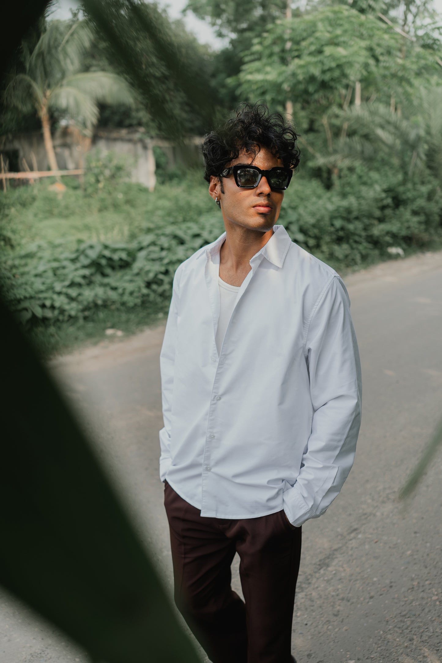 পুরুষদের জন্য অক্সফোর্ড শার্ট - সাদা 