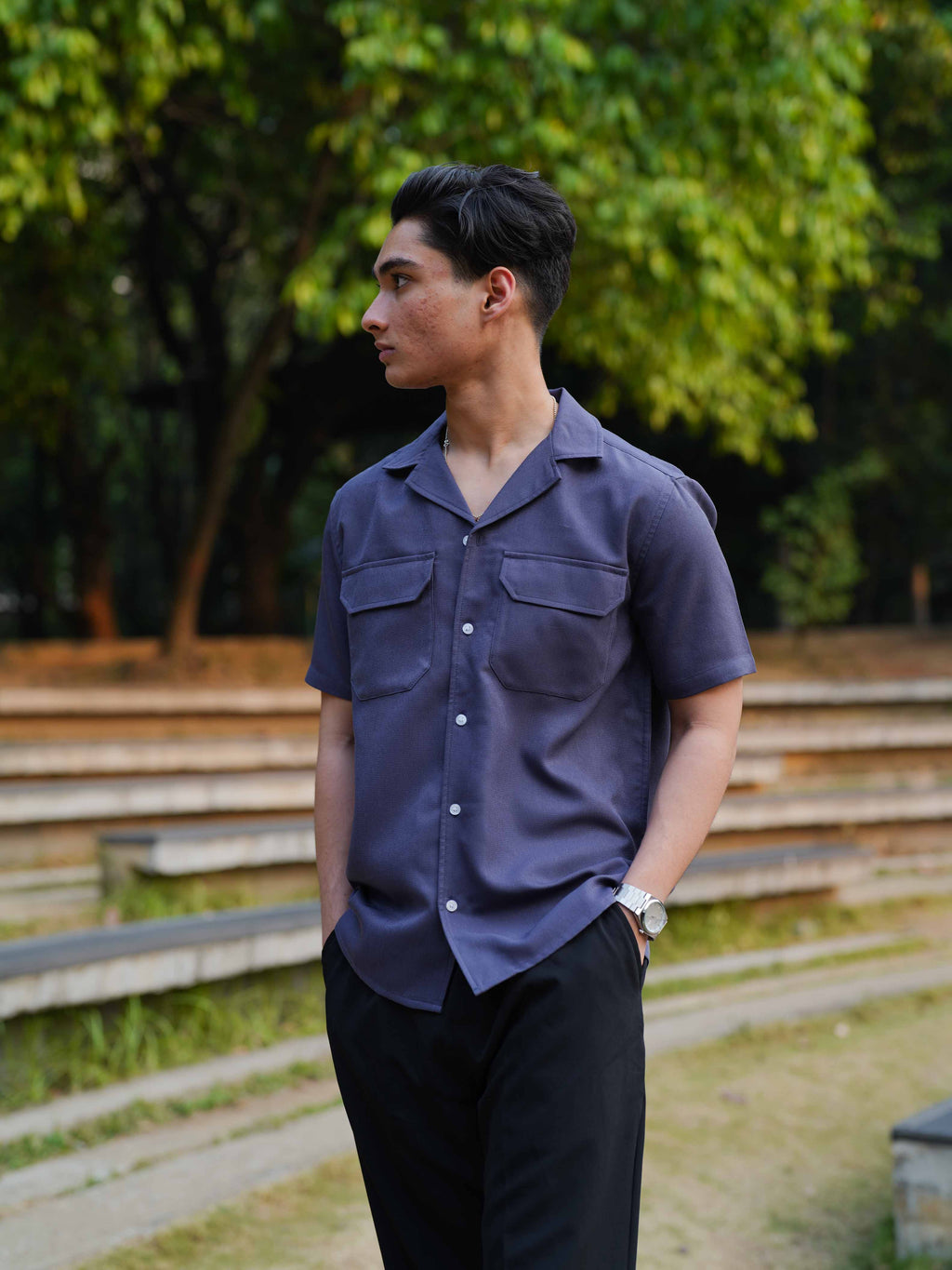 Curtis Cuba - Greystone - Cuban Shirt For Men