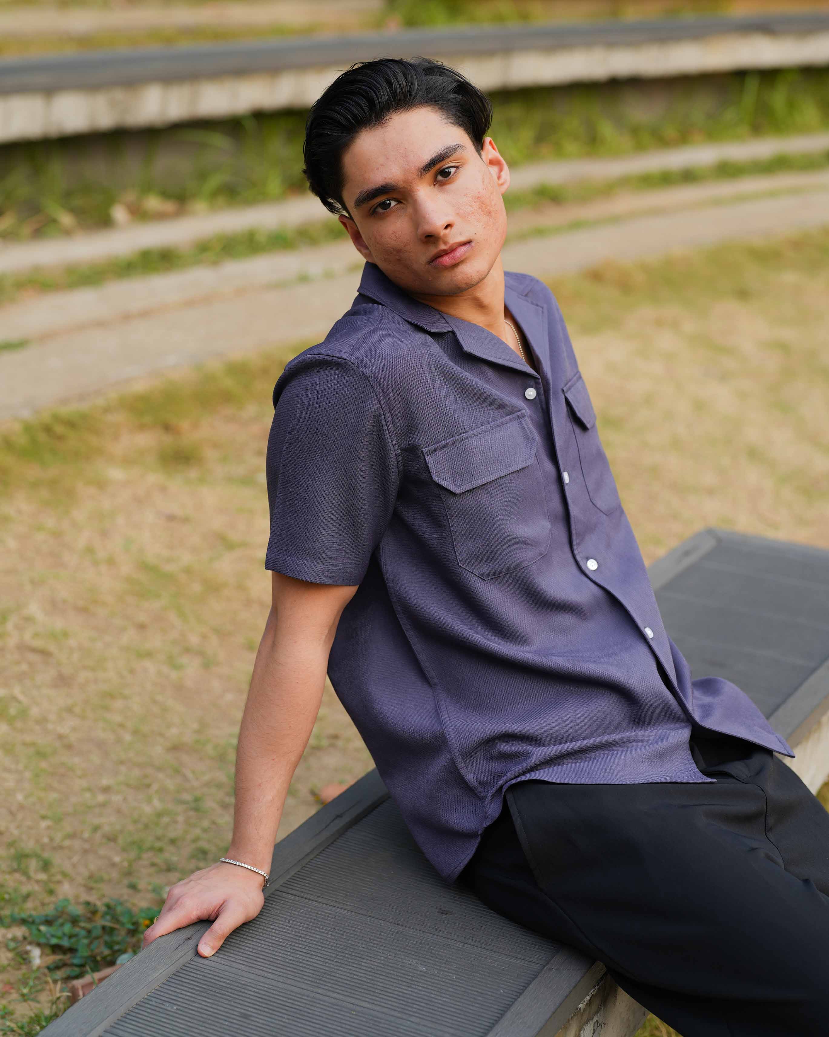 Curtis Cuba - Greystone - Cuban Shirt For Men