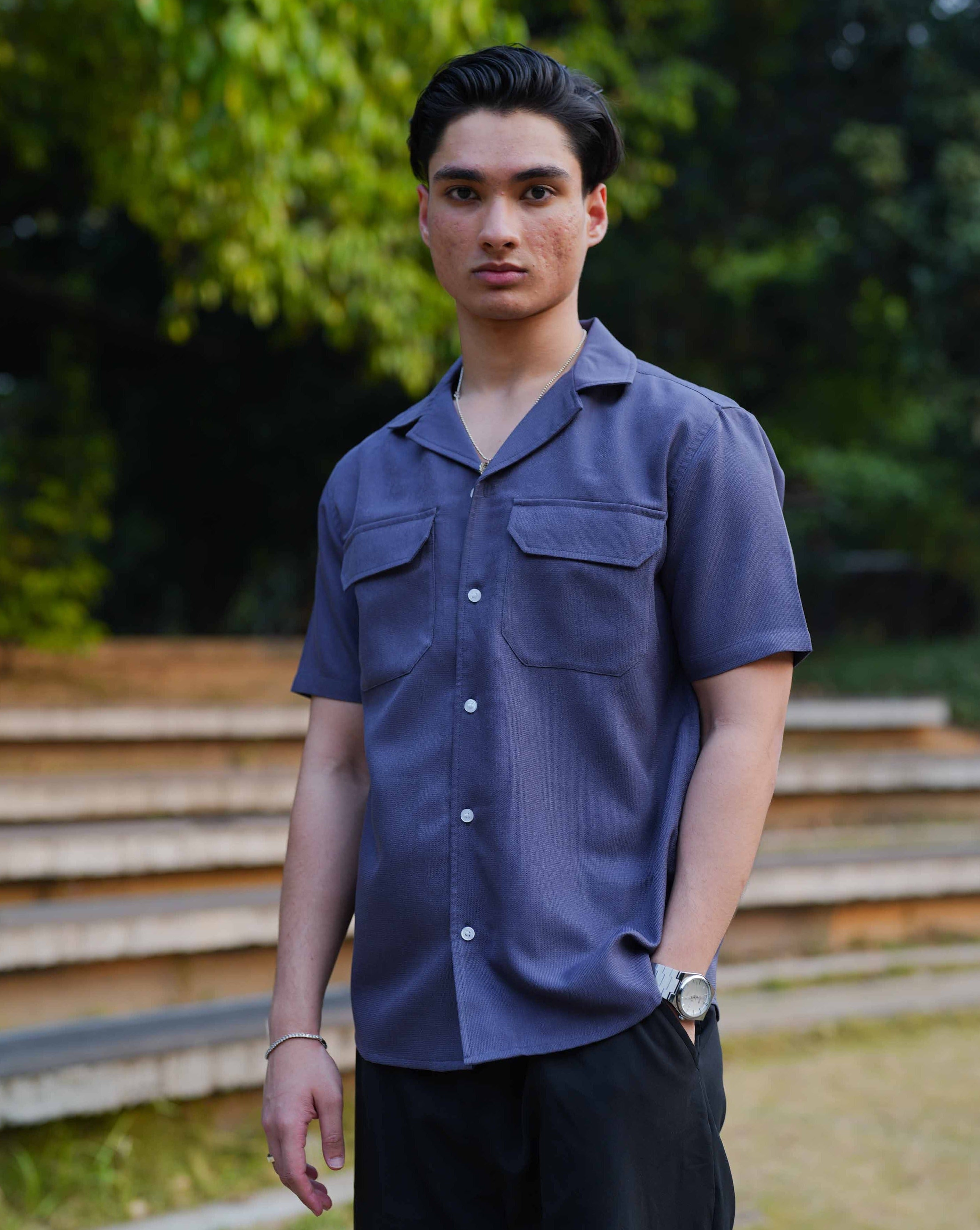 Curtis Cuba - Greystone - Cuban Shirt For Men
