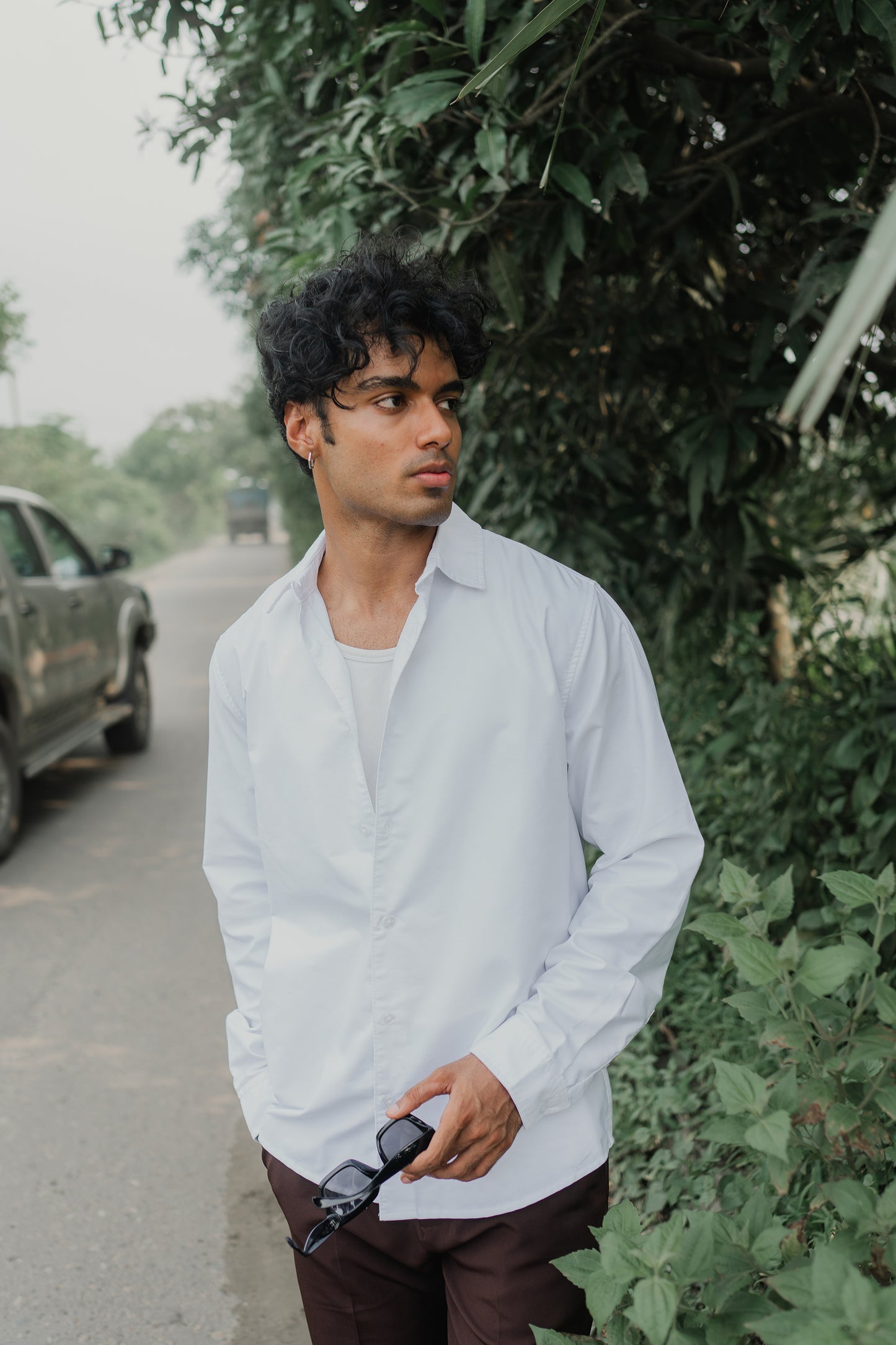 পুরুষদের জন্য অক্সফোর্ড শার্ট - সাদা 