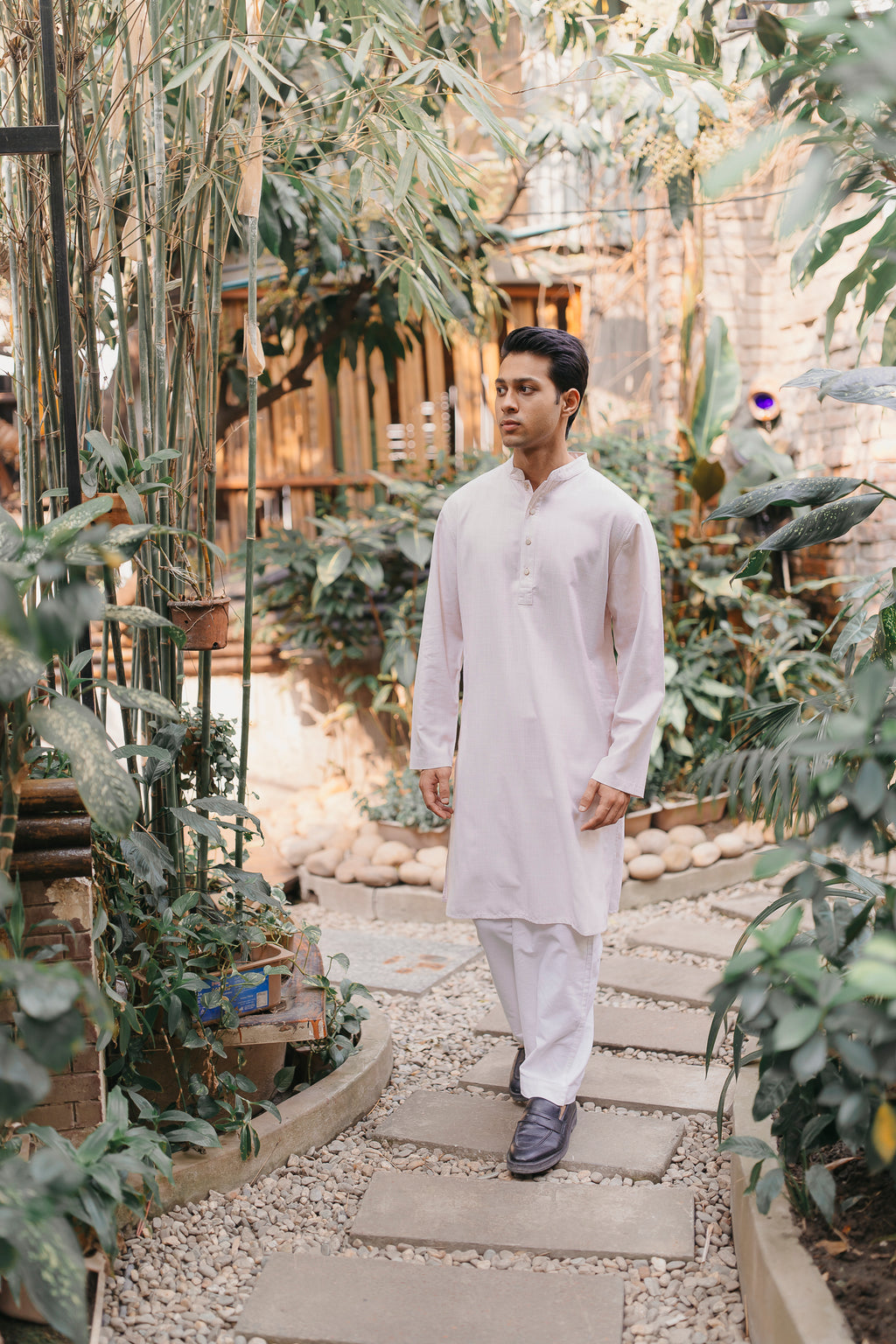 ILHAAN - Linen Panjabi | Kurta - Pink