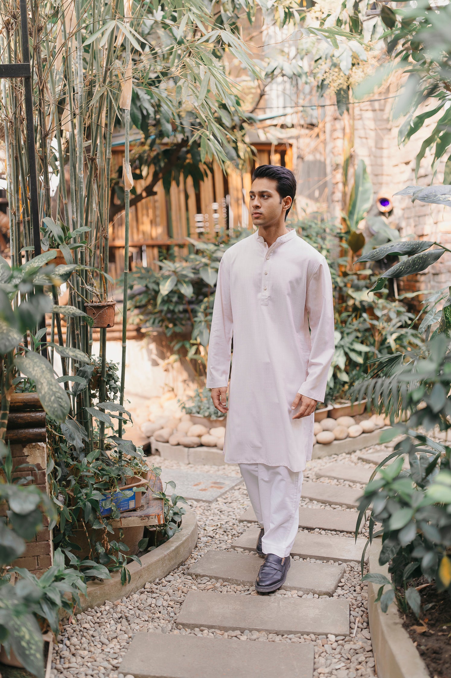 ILHAAN - Linen Panjabi | Kurta - Pink