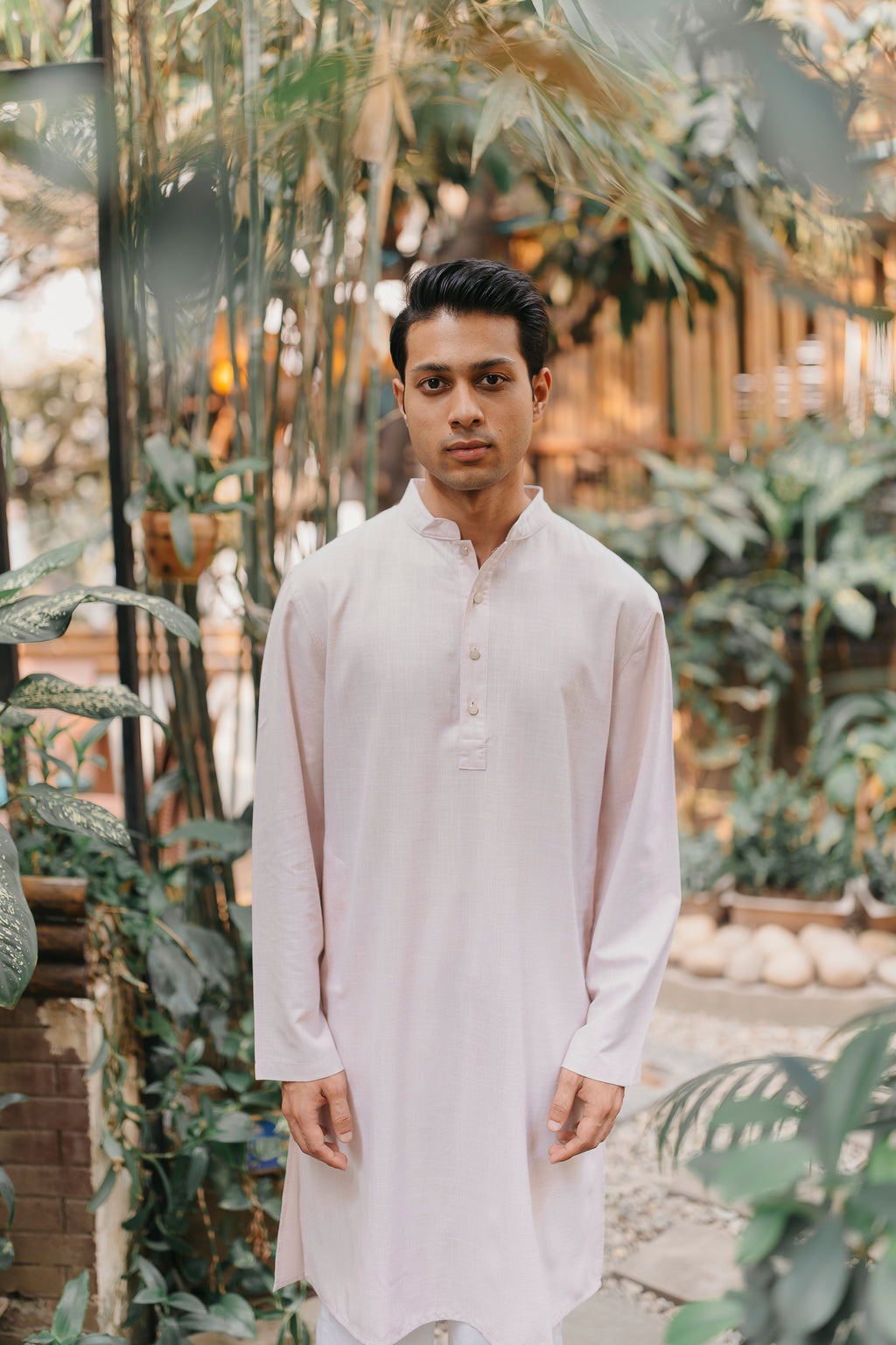 ILHAAN - Linen Panjabi | Kurta - Pink