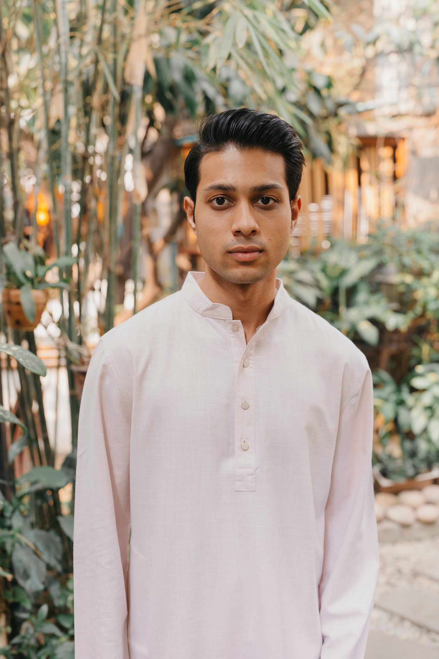 ILHAAN - Linen Panjabi | Kurta - Pink