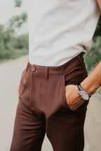 Flared Bootcut Pants For Men - Espresso