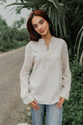 Cotton Henley - Katua - Unisex - Sand