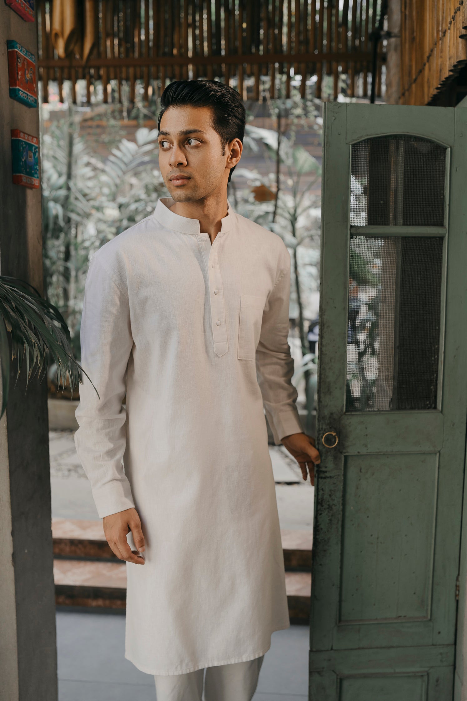 এজরান - ডার্ক অলিভ পাঞ্জাবি 