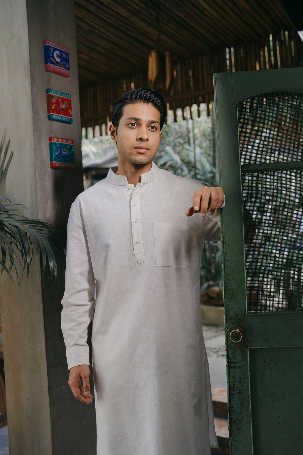 এজরান - ডার্ক অলিভ পাঞ্জাবি 