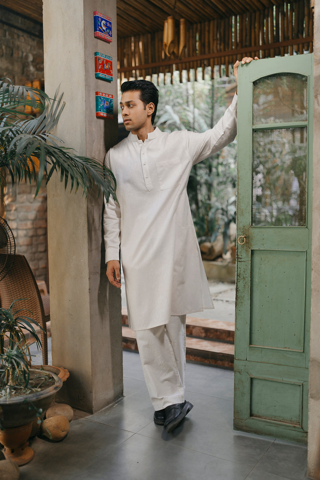 এজরান - ডার্ক অলিভ পাঞ্জাবি 